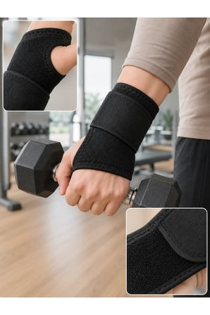 El Bilekliği Başparmak Destekli Ayarlanabilir Bilek Sargısı Sporcu Bilek Bandajı Ayarlanabilir El Bilek Bandajı Başparmak Geçişli Bilek Desteği Günlük ve Spor Kull