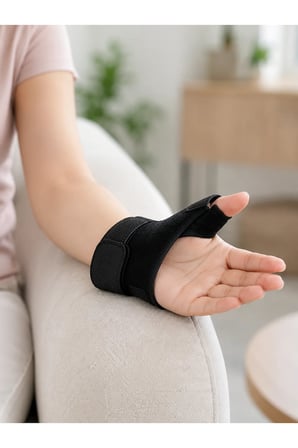Metal Atelli Başparmak Destekli El Bilekliği Ayarlanabilir De Quervain Bilek Desteği