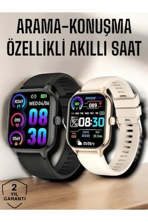 Suya Dayanıklı Bluetooth Akıllı Saat GPS, Adımsayar, Nabız & Sağlık Takibi