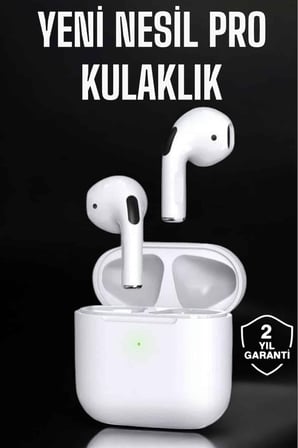 Beyaz Yeni Nesil Pro Bluetooth Kulaklık Yüksek Ses Kaliteli ANC Özelliği