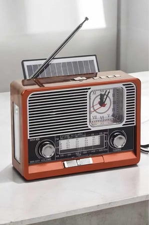 Nostaljik Görünümlü USB Girişli Bluetooth Bağlantılı Radyo