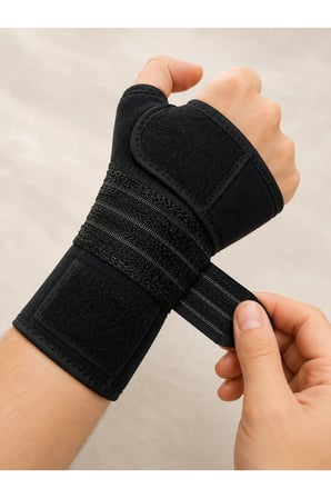 Metal Destekli El Bilek Ateli Ayarlanabilir Bantlı Bileklik Başparmak Açık