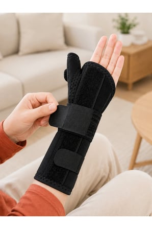 Başparmak ve El Bilek Destek Ateli Metal Destekli Ayarlanabilir Cırtlı Bileklik