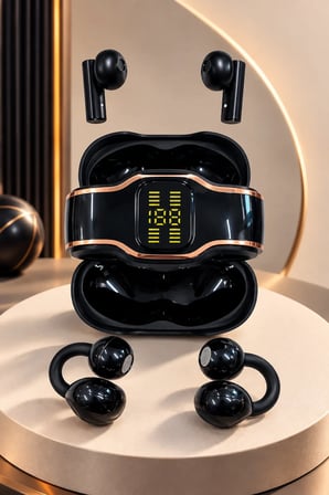 4 Kulaklıklı Bluetooth Kulaklık Seti TWS ANC Gürültü Azaltma 6 Mikrofon Kablosuz Şarj Dijital Ekranlı Kutu