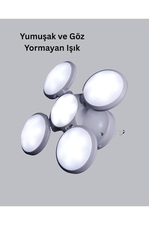 5 Kanatlı Solar Kamp Lambası – USB Şarjlı, Taşınabilir, IP65 Su Geçirmez Bahçe Lambası