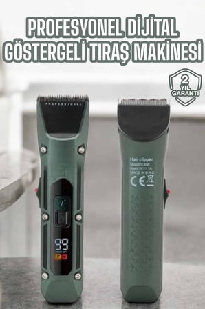 Tıraş Makinesi Dijital Göstergeli Turbo Motor Paslanmaz Çelik