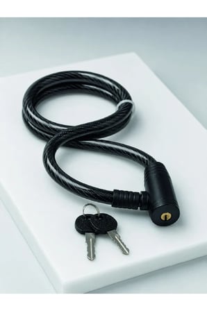 12 mm Çelik Halat Bisiklet Kilidi 80 cm Anahtarlı Güvenlik Kilidi PVC Kaplamalı Scooter ve Elektrikli Bisiklet Uyumlu