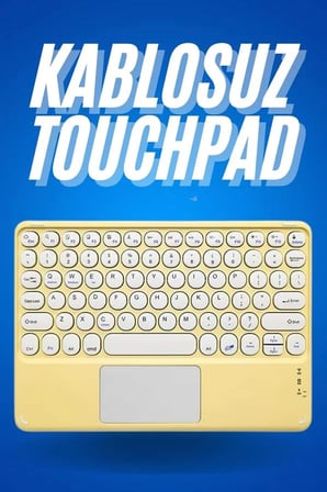 Bluetooth Touchpad Klavye Ultra İnce Taşınabilir Q Klavye Yeni Nesil