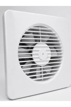 150 mm Dekoratif Aspiratör 20,8 x 20,8 cm 20 W 320 m³/h Duvar ve Tavan Tipi Havalandırma Fanı