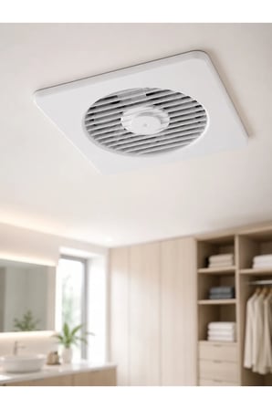 150 mm Dekoratif Aspiratör 20,8 x 20,8 cm 20 W 320 m³/h Duvar ve Tavan Tipi Havalandırma Fanı