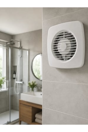 120 mm Dekoratif Aspiratör 16 W 180 m³/h Banyo Mutfak ve WC Havalandırma Fanı