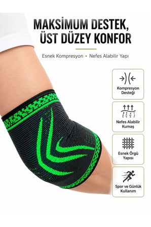 Kompresyonlu Dirseklik Spor Dirsek Destekliği Fitness Tenis Basketbol Voleybol İçin