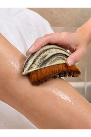 Masaj Fırçası Vücut Temizleme Fırçası Ahşap Desenli Yumuşak Kıllı Banyo Fırçası