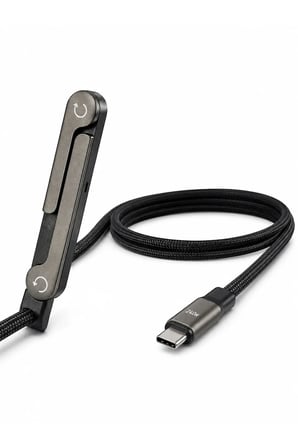 240W Type-C to Type-C Katlanabilir Standlı Hızlı Şarj Kablosu