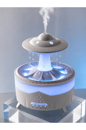 RGB Işıklı Yağmur Efektli Hava Nemlendirici 350 ML Sessiz Çalışma Uzaktan Kumanda