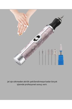 Tırnak Matkabı ve LED Oje Kurutucu 2’li Profesyonel Bakım Seti Yeni Nesil