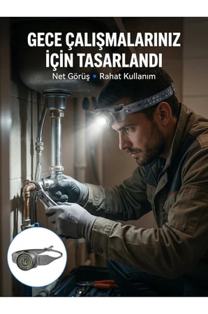Yüksek Parlaklıklı LED Kafa Feneri Gece Çalışmaları İçin Yüksek Parlaklıklı