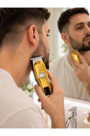 Profesyonel Tıraş Makinesi 120 Dakika Kullanım T Bıçaklı 3 Taraklı USB Şarjlı Saç Sakal Kesme Makinesi