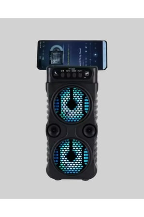 LED Işıklı Kablosuz Bluetooth Hoparlör Yüksek Ses Güçlü Bas Performansı Taşınabilir Şarjlı