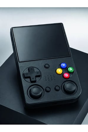 3.5 İnç IPS Ekran Retro Oyun Konsolu 64GB Dahili Hafıza Çift Analog Joystick Taşınabilir El Konsolu