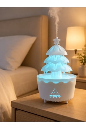 Dekoratif Şans Ağacı Ultrasonik Nemlendirici RGB Gece Lambalı Aroma Difüzörü