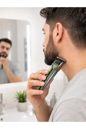 Profesyonel Erkek Tıraş Makinesi 3 Taraklı T Tipi Bıçaklı USB Şarjlı Saç Sakal Kesme Makinesi