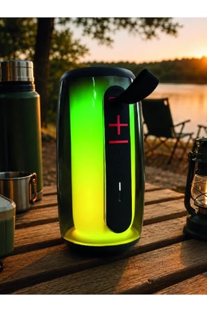 RGB Işıklı Bluetooth Hoparlör Güçlü Ses Type-C Şarjlı Taşınabilir Kablosuz Speaker