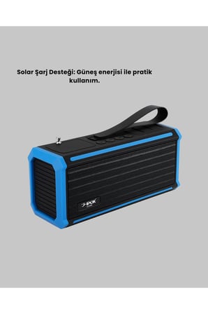 J-IPOX P520 Bluetooth Hoparlör 8W Güçlü Ses Solar Şarj FM Radyo