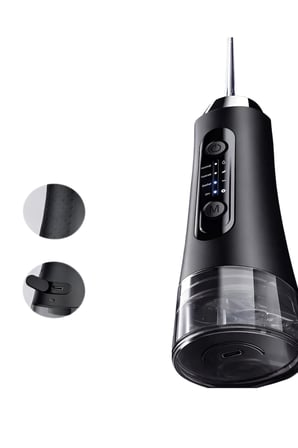 IPX7 Su Geçirmez Şarjlı Ağız Duşu 320 ml Su Tanklı 4 Modlu Temizlik Cihazı