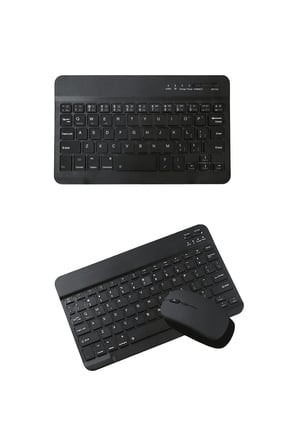 Kablosuz Bluetooth Klavye Mouse Seti Wireless Sessiz İnce Tasarım Çoklu Uyumlu