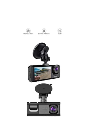1. 3 Kameralı Full HD Araç Kamerası – Ön, İç ve Arka Görüş ile %100 Kapsama