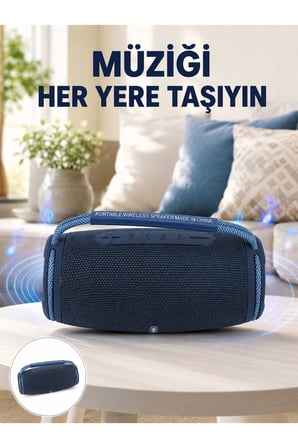 IPX5 Su Geçirmez Taşınabilir Bluetooth Hoparlör Renkli Işıklı Yeni Nesil