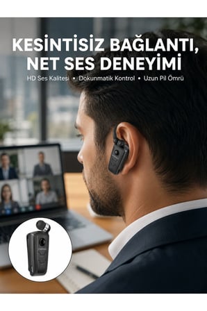 Mikrofonlu Makaralı Bluetooth Kulakiçi Kulaklık Android ve İOS Uyumlu Yeni Nesil