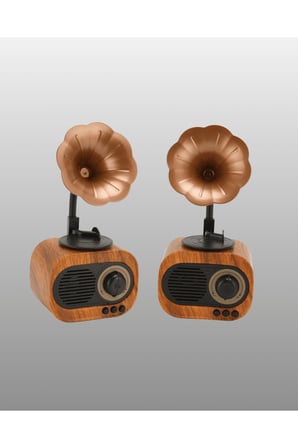 Taşınabilir Mini Retro Radyo Bluetooth Hoparlör USB SD AUX Destekli Yeni Nesil