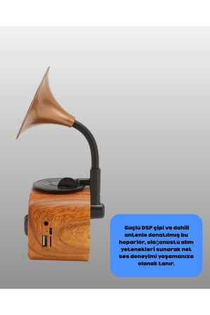 Taşınabilir Mini Retro Radyo Bluetooth Hoparlör USB SD AUX Destekli Yeni Nesil