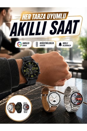 Akıllı Saat 5.0 Bluetooth Bağlantılı Sağlık ve Uyku Takibi Sosyal Medya Girişli Yeni Nesil