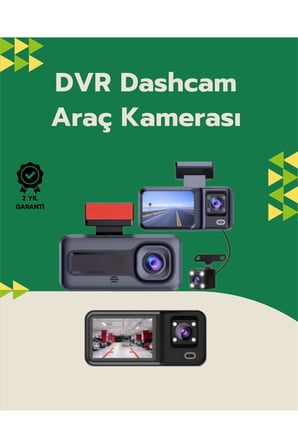 Tam Kapsamlı Araç Güvenliği: 3 Kameralı Full HD Kayıt Sistemi ile Ön, İç ve Arka Görüş