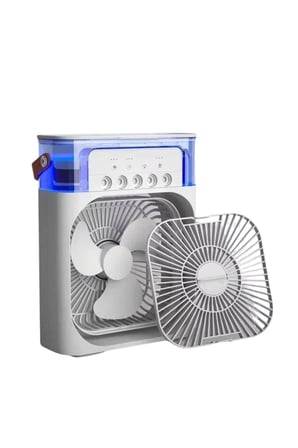 Taşınabilir 3'ü 1 Arada Mini Fan | Nemlendirici + Soğutucu + Gece Lambası Yeni Nesil