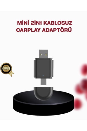 Kablosuz CarPlay Adaptörü – Bluetooth 5.4 ve Wi-Fi 6 Teknolojili Tak & Çalıştır Dönüştürücü