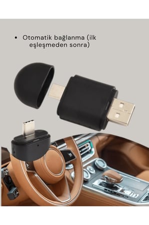Kablosuz CarPlay Adaptörü – Bluetooth 5.4 ve Wi-Fi 6 Teknolojili Tak & Çalıştır Dönüştürücü