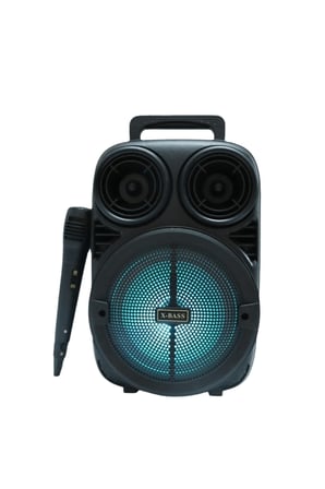 Bluetooth Taşınabilir Karaoke Hoparlör 6.5 İnç Mikrofonlu RGB Işıklı USB TF Kart Destekli