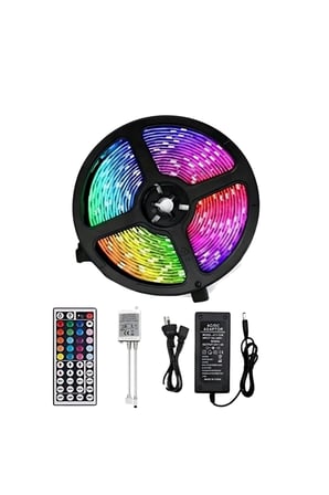 Kumandalı RGB Şerit Led 5 Metre Renk Değiştiren Dekoratif LED Işık