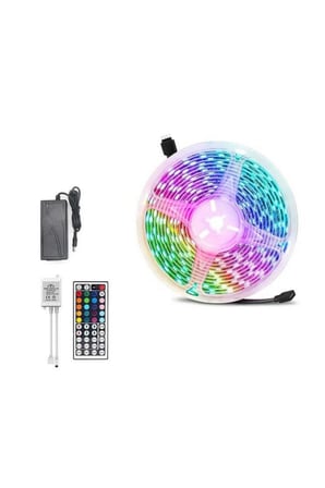 Kumandalı RGB Şerit Led 5 Metre Renk Değiştiren Dekoratif LED Işık