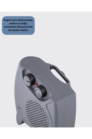 Fanlı Oda Isıtıcısı Termostat Kontrollü Soğuk Hava Üfleme Modu Yeni Nesil