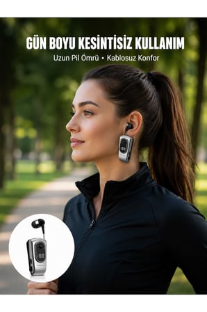 Titreşimli Bluetooth Kulaklık – Uzun Pil Ömrü, Dijital Ekranlı Kablosuz Tasarım Yeni Nesil