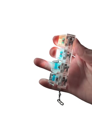 Mekanik Klavye Anahtarlık Işıklı Stres Giderici Klik Tuş Oyuncağı Renkli Fidget