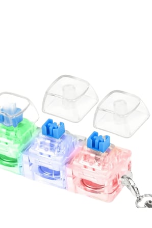 Mekanik Klavye Anahtarlık Işıklı Stres Giderici Klik Tuş Oyuncağı Renkli Fidget