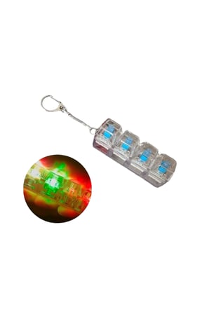 Mekanik Klavye Anahtarlık Işıklı Stres Giderici Klik Tuş Oyuncağı Renkli Fidget