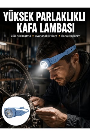 Hafif ve Taşınabilir Kamp Kafa Lambası Ayarlanabilir Işık Yeni Nesil