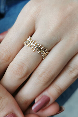 Kalp Atışı Altın Yüzük